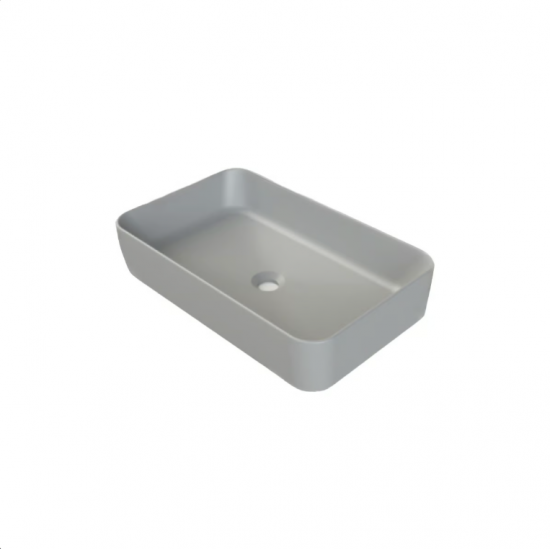 Επικαθήμενος Νιπτήρας Πορσελάνης 60x38cm Cerastyle Hera 07840A-97 Γκρι Ματ 